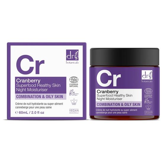 Dr Botanicals Cranberry Superfood Healthy Skin Night Moisturiser 60ml