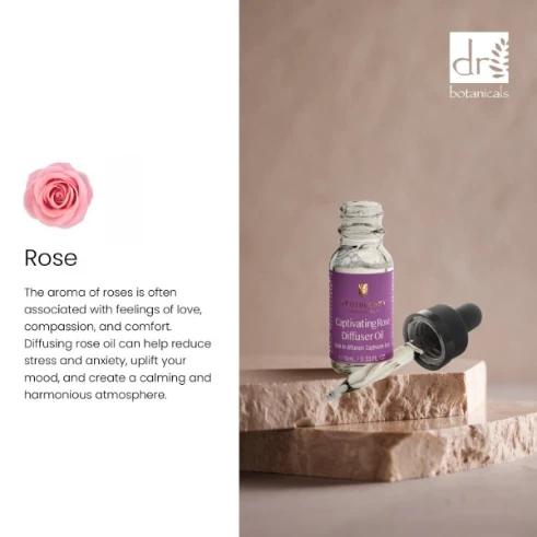 Dr Botanicals Deluxe Relaxation Rose Diffuser Kit With Sandalwood & Bergamot Candle