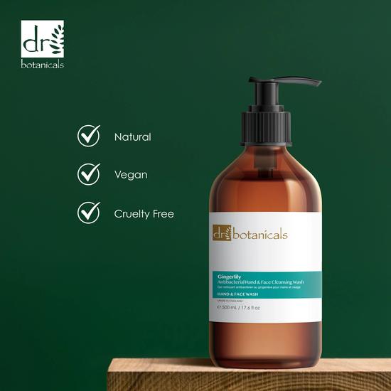 Dr Botanicals Gingerlily Hand & Face Cleansing Wash Twin Value Savings Pack 500ml
