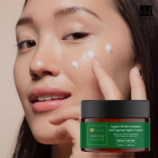 Dr Botanicals Green Caviar & Argan Oil Anti-Oxidant Anti-Ageing Night Cream 50ml