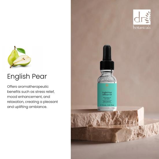 Dr Botanicals Happy & Cheerful English Pear Diffuser Oil Twin Value Savings Pack 15ml