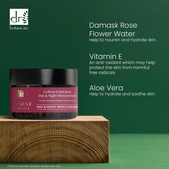 Dr Botanicals La Rose Francaise Duo Day & Night Moisturiser 50ml