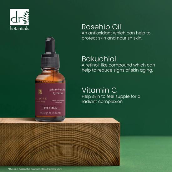 Dr Botanicals La Rose Francaise Eye Serum Twin Value Savings Pack 15ml