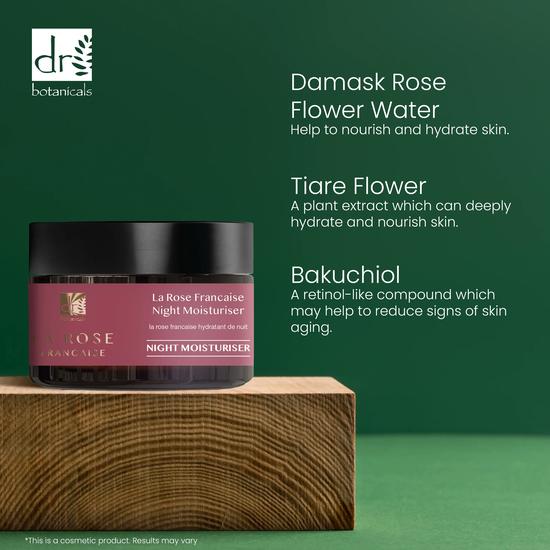 Dr Botanicals La Rose Francaise Night Moisturiser 50ml