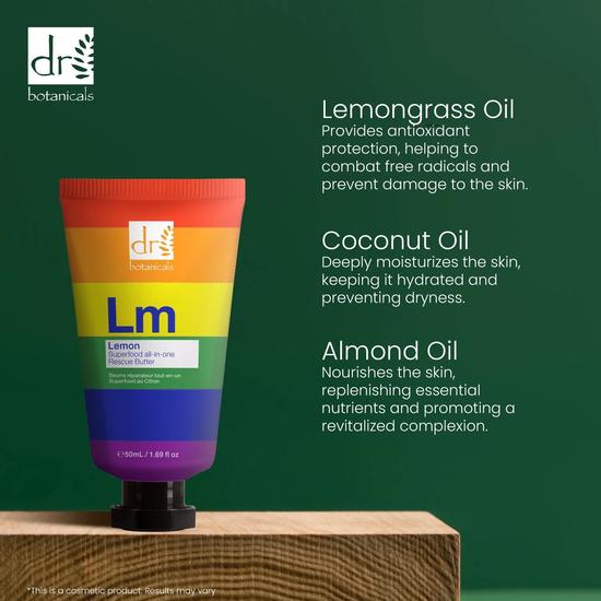 Dr Botanicals Pride Edition Lemon Superfood All-In-One Rescue Butter 50ml