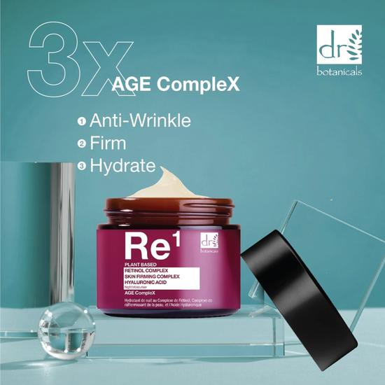 Dr Botanicals Retinol Complex 1%, Skin Firming Complex 1% & Hyaluronic Acid 1% Night Moisturiser 60ml