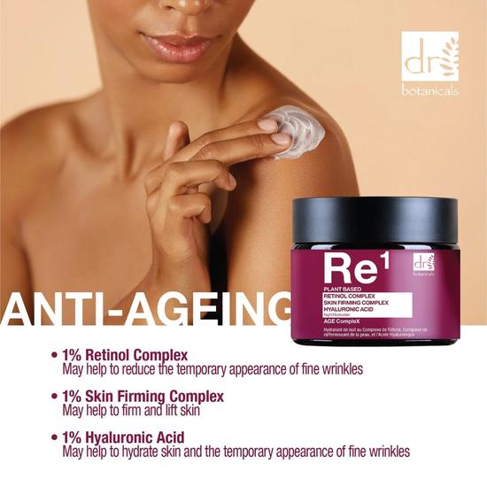 Dr Botanicals Retinol Complex 1%, Skin Firming Complex 1% & Hyaluronic Acid 1% Night Moisturiser 60ml