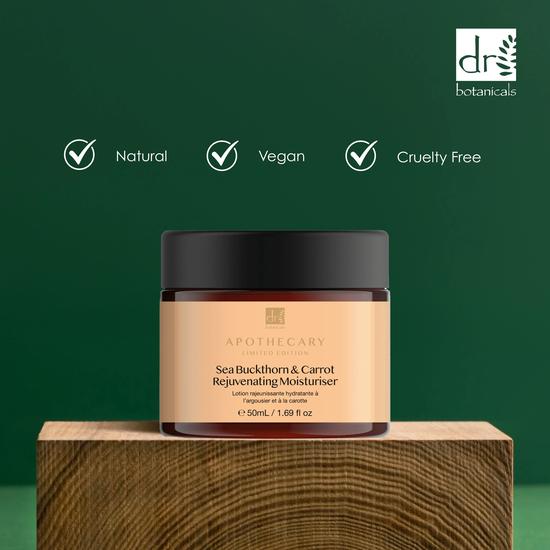 Dr Botanicals Sea Buckthorn & Carrot Rejuvenating Moisturiser Twin Value Savings Pack 50ml