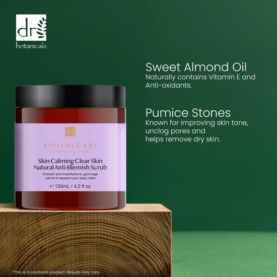 Dr Botanicals Skin Calming Clear Skin Natural Anti-Blemish Scrub 120ml