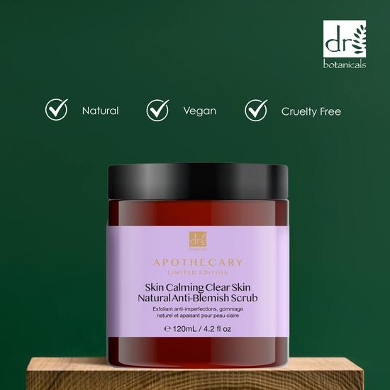 Dr Botanicals Skin Calming Clear Skin Natural Anti-Blemish Scrub 120ml