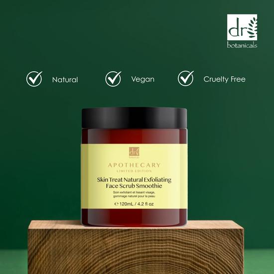 Dr Botanicals Skin Treat Natural Exfoliating Face Scrub Smoothie 120ml