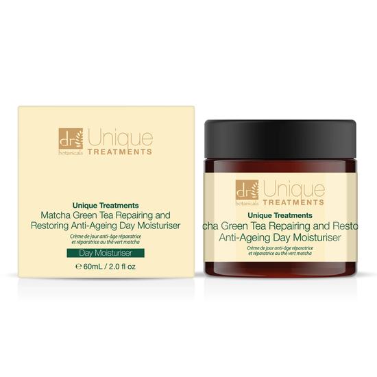 Dr Botanicals Unique Treatments Matcha Green Tea Repairing & Restoring Anti-Ageing Day Moisturiser Duo Pack 60ml x 2