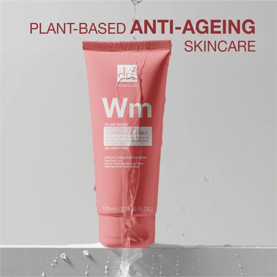 Dr Botanicals Watermelon Superfood 2-in-1 Cleanser & Makeup Remover With Glycolic Acid, Salicylic Acid & Lactic Acid 100ml