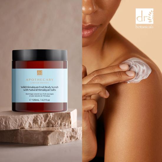 Dr Botanicals Wild Himalayan Fruit Body Scrub With Natural Himalayan Salts Twin Value Savings Pack 120ml