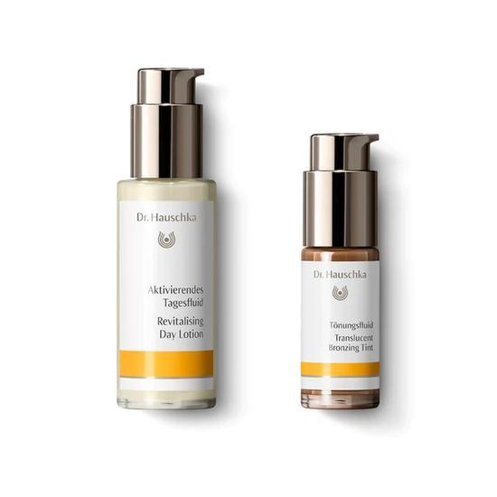 Dr Hauschka Natural Glow Skin Care Set Revitalising Day Lotion + Translucent Bronzing Tint