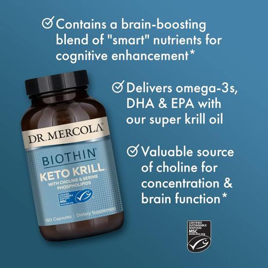 Dr. Mercola BIOTHIN Keto Krill Capsules 180 Capsules