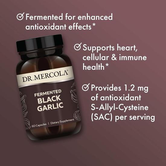 Dr. Mercola Black Garlic Fermented Capsules 60 Capsules