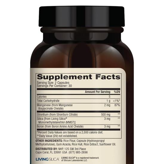 Dr. Mercola Bone Support With Strontium & Boron Capsules 60 Capsules