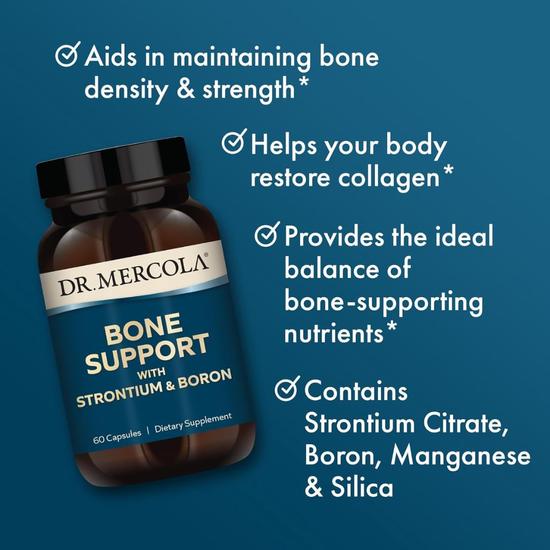 Dr. Mercola Bone Support With Strontium & Boron Capsules 60 Capsules