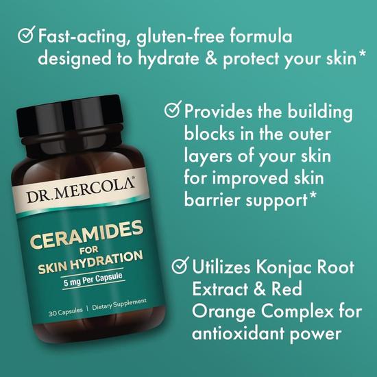 Dr. Mercola Ceramides For Skin Hydration Capsules 30 Capsules