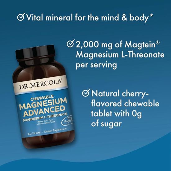 Dr. Mercola Chewable Magnesium Advanced Capsules 60 Capsules