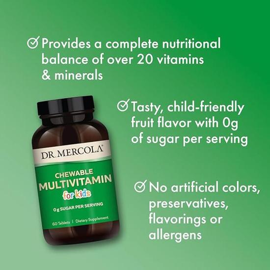 Dr. Mercola Chewable Multivitamin For Kids Tablets 60 Tablets