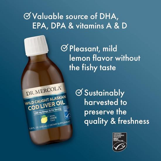 Dr. Mercola Cod Liver Oil Liquid 200ml