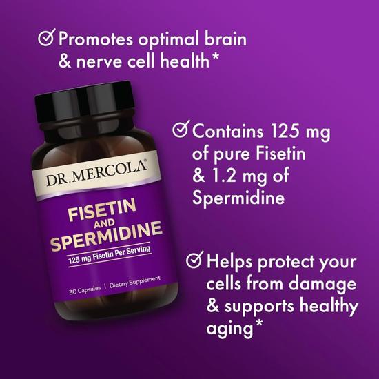 Dr. Mercola Fisetin & Spermidine Capsules 30 Capsules
