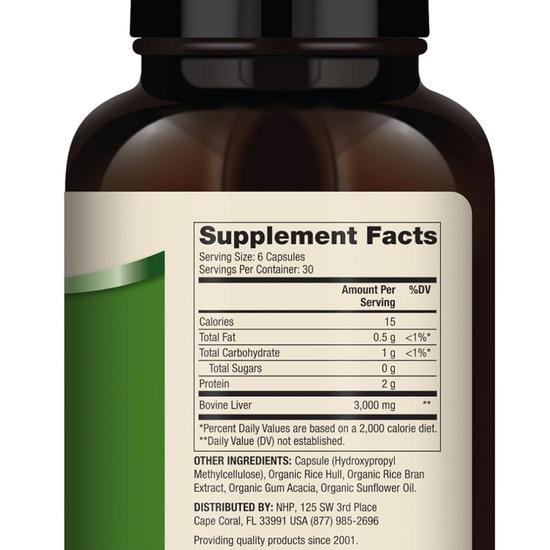 Dr. Mercola Grass Fed Beef Liver Capsules 180 Capsules