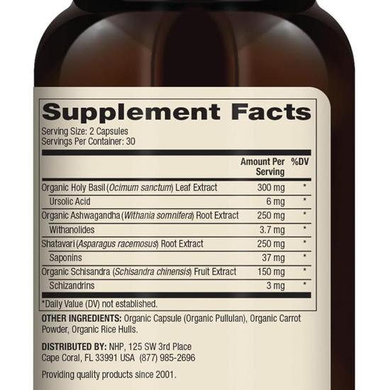 Dr. Mercola Herbal Adrenal Support Capsules 60 Capsules