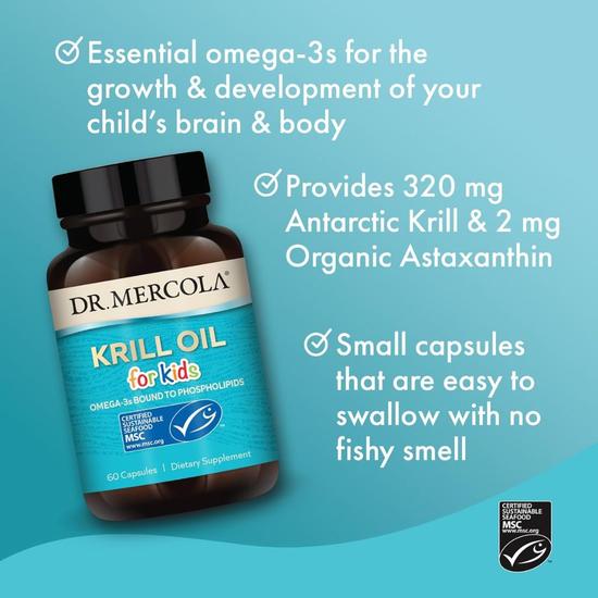 Dr. Mercola Krill Oil For Kids Capsules 60 Capsules