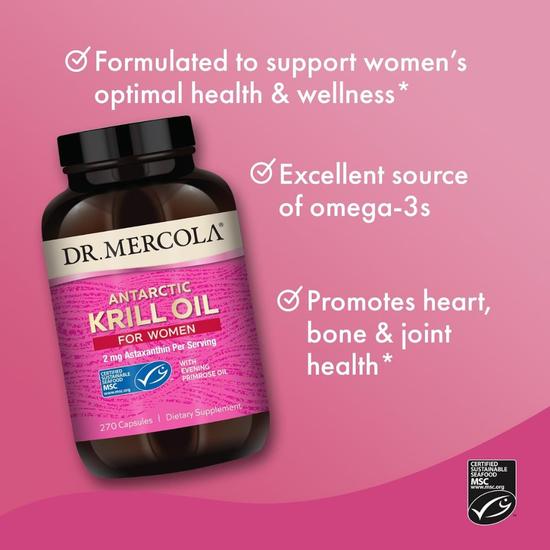 Dr. Mercola Krill Oil For Women Capsules 90 Capsules