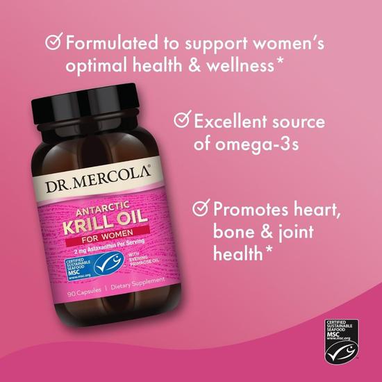 Dr. Mercola Krill Oil For Women Capsules 90 Capsules
