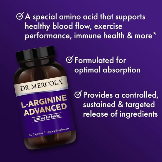 Dr. Mercola L-Arginine Advanced Capsules 90 Capsules