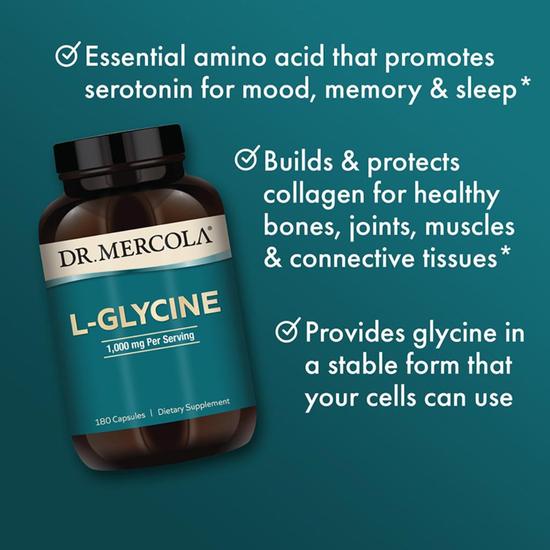Dr. Mercola L-Glycine Capsules 180 Capsules