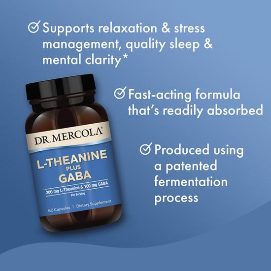Dr. Mercola L-Theanine Plus GABA Capsules 60 Capsules