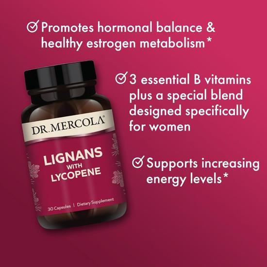 Dr. Mercola Lignans With Lycopene Capsules 30 Capsules