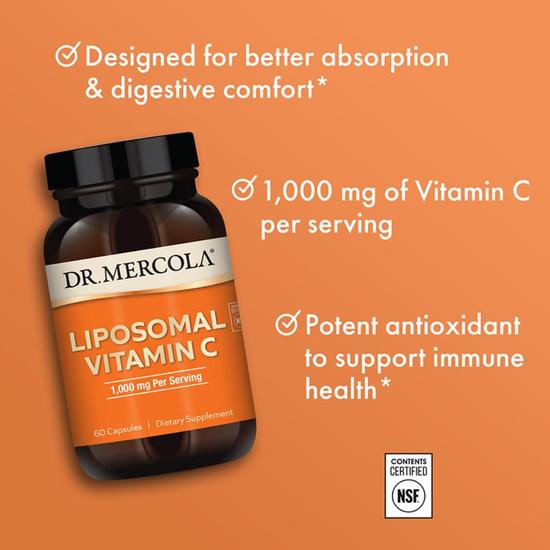 Dr. Mercola Liposomal Vitamin C Capsules 60 Capsules