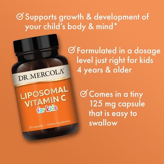 Dr. Mercola Liposomal Vitamin C For Kids Capsules 30 Capsules