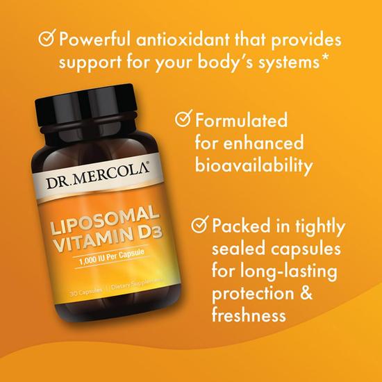 Dr. Mercola Liposomal Vitamin D3 1000iu Capsules 30 Capsules