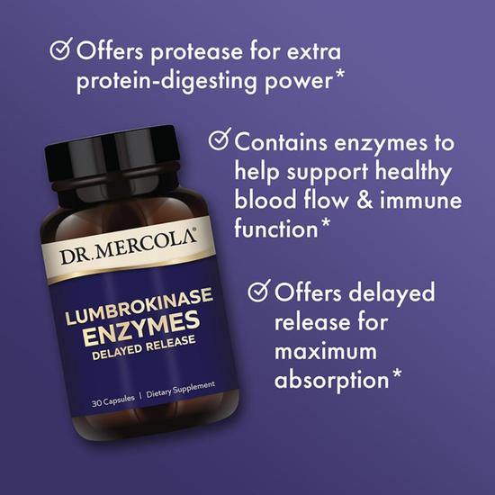Dr. Mercola Lumbrokinase Enzymes Capsules 30 Capsules