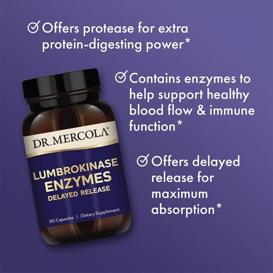 Dr. Mercola Lumbrokinase Enzymes Capsules 30 Capsules