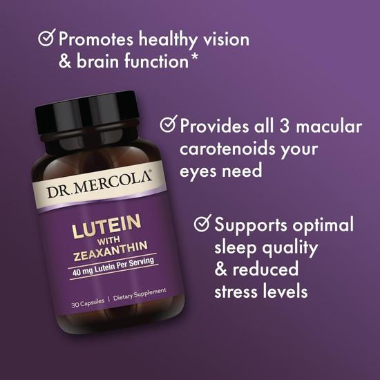 Dr. Mercola Lutein With Zeaxanthin Capsules 30 Capsules