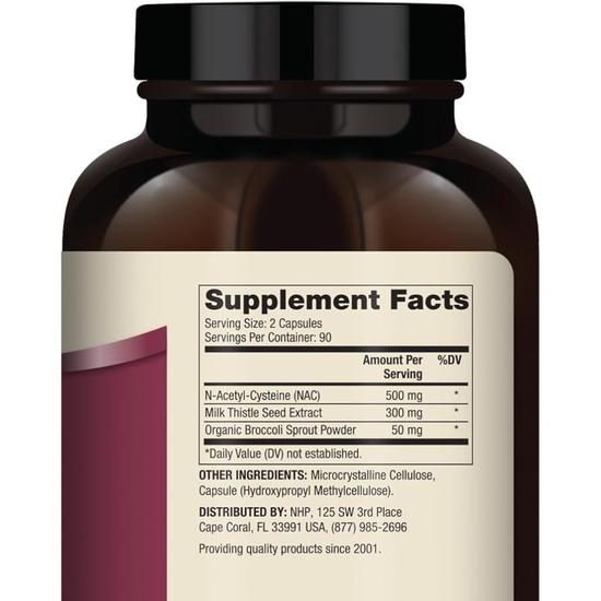 Dr. Mercola NAC With Milk Thistle Capsules 60 Capsules
