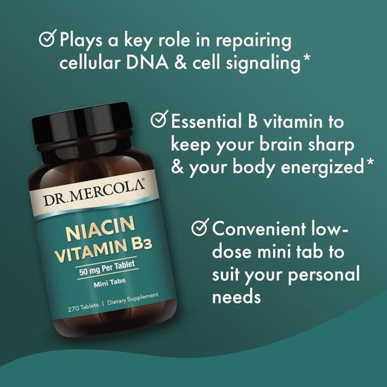 Dr. Mercola Niacin Vitamin B3 Tablets 270 Tablets