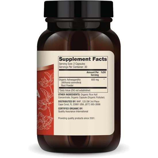 Dr. Mercola Organic Ashwagandha Capsules 60 Capsules
