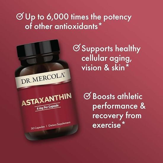 Dr. Mercola Organic Astaxanthin 4mg Capsules 30 Capsules