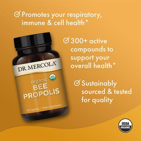 Dr. Mercola Organic Bee Propolis Capsules 30 Capsules