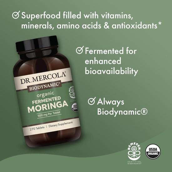 Dr. Mercola Organic Biodynamic Moringa Tablets 270 Tablets