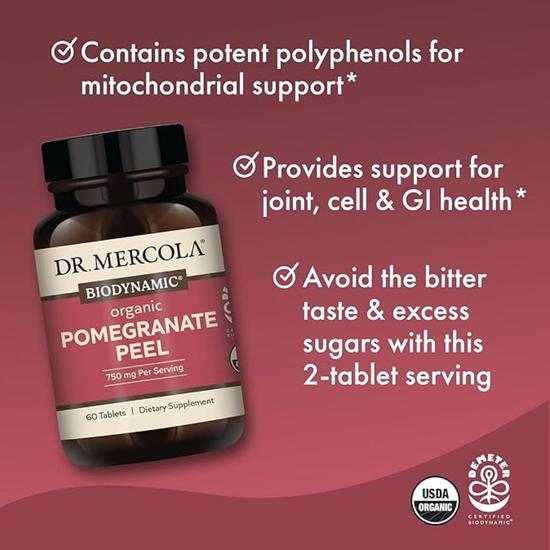 Dr. Mercola Organic Biodynamic Pomegranate Peel Tablets 60 Tablets